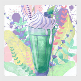 Магнитный плакат 3Х3 с принтом milkshake в городе Новоалтайск, Полимерный материал с магнитным слоем | 9 деталей размером 9*9 см | десерт | еда | лето | молочный коктейль | мороженое | напиток | сладость | яркий
