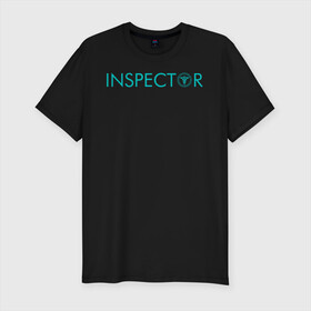 Мужская футболка хлопок Slim с принтом INSPECTOR в городе Новоалтайск, 92% хлопок, 8% лайкра | приталенный силуэт, круглый вырез ворота, длина до линии бедра, короткий рукав | anime | manga | аниме | манга | психо паспорт | психо пасс | психопаспорт | психопасс