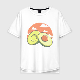 Мужская футболка хлопок Oversize с принтом Avocado в городе Новоалтайск, 100% хлопок | свободный крой, круглый ворот, “спинка” длиннее передней части | avocado | avokado | kawai | kawaii | авакадо | авокадо | каваи | кавай | кавайи | кавайный | милые создания | мимими | мимишный | облака | облако | овокадо | персея | растения | рисунок | фрукт | фрукты