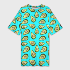 Платье-футболка 3D с принтом Авокадо в городе Новоалтайск,  |  | avocado | avokado | neon | pattern | pattern avocado | авакадо | авокадо | неон | овокадо | патерн | патерн авокадо | паттерн | паттерн авокадо | персея | растения | рисунок | фон авокадо | фрукт | фрукты