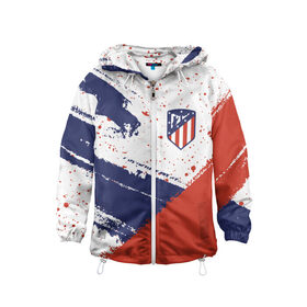 Детская ветровка 3D с принтом ATLETICO MADRID / Атлетико в городе Новоалтайск, 100% полиэстер | подол и капюшон оформлены резинкой с фиксаторами, по бокам два кармана без застежек, один потайной карман на груди | atletico | club | footbal | logo | madrid | атлетико | знак | клуб | логотип | логотипы | мадрид | символ | символы | форма | футбол | футбольная | футбольный