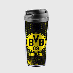 Термокружка-непроливайка с принтом BORUSSIA / Боруссия в городе Новоалтайск, внутренняя часть — пищевой пластик, наружная часть — прозрачный пластик, между ними — полиграфическая вставка с рисунком | объем — 350 мл, герметичная крышка | Тематика изображения на принте: borussia | club | dortmund | footbal | logo | боруссия | дортмунд | знак | клуб | логотип | логотипы | символ | символы | форма | футбол | футбольная | футбольный