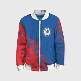 Детский бомбер 3D с принтом CHELSEA F.C. / ЧЕЛСИ в городе Новоалтайск, 100% полиэстер | застегивается на молнию, по бокам два кармана без застежек, мягкие манжеты, по низу бомбера и на воротнике — эластичная резинка | Тематика изображения на принте: 