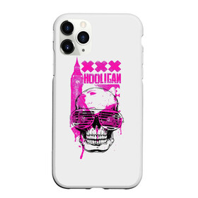 Чехол для iPhone 11 Pro Max матовый с принтом Hooligan в городе Новоалтайск, Силикон |  | англия | арт | башня | биг бен | город | картинка | краска | криминал | лондон | надпись | очки | розовый | улица | хулиган | часы | череп
