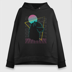 Женское худи Oversize хлопок с принтом Vaporwave Alpaca в городе Новоалтайск, френч-терри — 70% хлопок, 30% полиэстер. Мягкий теплый начес внутри —100% хлопок | боковые карманы, эластичные манжеты и нижняя кромка, капюшон на магнитной кнопке | 80s | 80е | 90s | 90е | cute | gradient | retro | retrowave | style | sun | альпака | вапорвейв | вейпорвейв | геометрия | градиент | дым | животное | животные | лама | мех | милая | овечка | овца | паровая волна | прикол | ретро