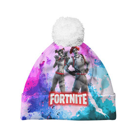 Шапка 3D c помпоном с принтом fortnite в городе Новоалтайск, 100% полиэстер | универсальный размер, печать по всей поверхности изделия | fortnite | fortnite 2 | игра | фортнайт | фортнайт 2