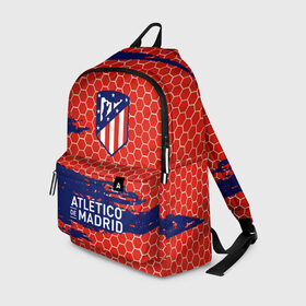 Рюкзак 3D с принтом ATLETICO MADRID. в городе Новоалтайск, 100% полиэстер | лямки с регулируемой длиной, сверху петелька, чтобы рюкзак можно было повесить на вешалку. Основное отделение закрывается на молнию, как и внешний карман. Внутри два дополнительных кармана, один из которых закрывается на молнию. По бокам два дополнительных кармашка | Тематика изображения на принте: 