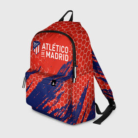 Рюкзак 3D с принтом ATLETICO MADRID. в городе Новоалтайск, 100% полиэстер | лямки с регулируемой длиной, сверху петелька, чтобы рюкзак можно было повесить на вешалку. Основное отделение закрывается на молнию, как и внешний карман. Внутри два дополнительных кармана, один из которых закрывается на молнию. По бокам два дополнительных кармашка | Тематика изображения на принте: 
