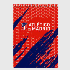 Скетчбук с принтом ATLETICO MADRID. в городе Новоалтайск, 100% бумага
 | 48 листов, плотность листов — 100 г/м2, плотность картонной обложки — 250 г/м2. Листы скреплены сверху удобной пружинной спиралью | Тематика изображения на принте: 