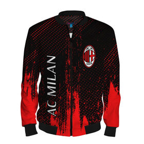 Мужской бомбер 3D с принтом AC MILAN / МИЛАН в городе Новоалтайск, 100% полиэстер | застегивается на молнию, по бокам два кармана без застежек, по низу бомбера и на воротнике - эластичная резинка | ac | ac milan | acm | football | logo | milan | sport | клуб | лого | логотип | логотипы | милан | символ | символы | спорт | форма | футбол | футбольная | футбольный