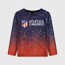 Детский лонгслив 3D с принтом ATLETICO MADRID / Атлетико в городе Новоалтайск, 100% полиэстер | длинные рукава, круглый вырез горловины, полуприлегающий силуэт
 | atletico | club | footbal | logo | madrid | атлетико | знак | клуб | логотип | логотипы | мадрид | символ | символы | форма | футбол | футбольная | футбольный