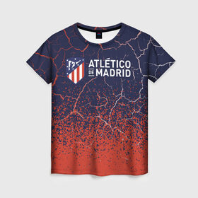 Женская футболка 3D с принтом ATLETICO MADRID / Атлетико в городе Новоалтайск, 100% полиэфир ( синтетическое хлопкоподобное полотно) | прямой крой, круглый вырез горловины, длина до линии бедер | atletico | club | footbal | logo | madrid | атлетико | знак | клуб | логотип | логотипы | мадрид | символ | символы | форма | футбол | футбольная | футбольный