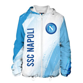Мужская куртка 3D с принтом SSC NAPOLI / Наполи в городе Новоалтайск, ткань верха — 100% полиэстер, подклад — флис | прямой крой, подол и капюшон оформлены резинкой с фиксаторами, два кармана без застежек по бокам, один большой потайной карман на груди. Карман на груди застегивается на липучку | Тематика изображения на принте: 