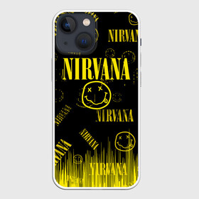 Чехол для iPhone 13 mini с принтом Nirvana. в городе Новоалтайск,  |  | music | nirvana | rock | smile | американская рок группа | гранж | известные личности | крист новоселич | курт кобейн | музыка | музыканты | нирвана | панк рок | певцы | рок | смайл | хард рок | хэви металл