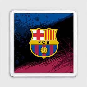 Магнит 55*55 с принтом FC BARCELONA. в городе Новоалтайск, Пластик | Размер: 65*65 мм; Размер печати: 55*55 мм | Тематика изображения на принте: barca | barcelona | fc barca | барка | барселона