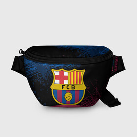 Поясная сумка 3D с принтом FC BARCELONA в городе Новоалтайск, 100% полиэстер | плотная ткань, ремень с регулируемой длиной, внутри несколько карманов для мелочей, основное отделение и карман с обратной стороны сумки застегиваются на молнию | barca | barcelona | fc barca | барка | барселона