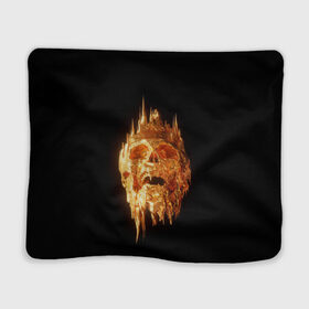 Плед 3D с принтом Golden Skull в городе Новоалтайск, 100% полиэстер | закругленные углы, все края обработаны. Ткань не мнется и не растягивается | cool | cyborg | decoration | fashion | fear | ghost | haloween | head | horror | robot | skeleton | skull | technology | голова | киборг | круто | мода | призрак | робот | скелет | технологии | ужас | украшение | хеллоуин | череп