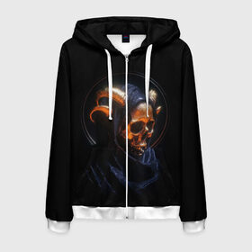 Мужская толстовка 3D на молнии с принтом Golden skull | 1.1 в городе Новоалтайск, 100% полиэстер | длина до линии бедра, манжеты и пояс оформлены мягкой тканевой резинкой, двухслойный капюшон со шнурком для регулировки, спереди молния, по бокам два кармана | cool | cyborg | decoration | fashion | fear | ghost | halloween | head | horror | robot | skeleton | skull | technology | голова | киборг | круто | мода | призрак | робот | скелет | технологии | ужас | украшение | хеллоуин | череп
