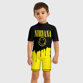 Детский купальный костюм 3D с принтом Nirvana. в городе Новоалтайск, Полиэстер 85%, Спандекс 15% | застежка на молнии на спине | music | nirvana | rock | smile | американская рок группа | гранж | известные личности | крист новоселич | курт кобейн | музыка | музыканты | нирвана | панк рок | певцы | рок | смайл | хард рок | хэви металл