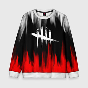 Детский свитшот 3D с принтом Dead by Daylight. в городе Новоалтайск, 100% полиэстер | свободная посадка, прямой крой, мягкая тканевая резинка на рукавах и понизу свитшота | dbd | dead by daylight | esport | games | survival horror | дбд | дед бай дейлайт | игроки | игролюбители | игроманы | игры | киберспорт | мертвы к рассвету