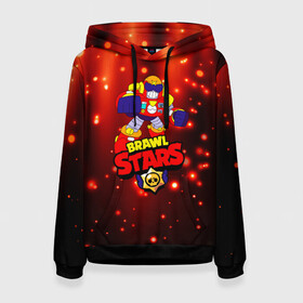 Женская толстовка 3D с принтом Brawl Stars/Surge в городе Новоалтайск, 100% полиэстер  | двухслойный капюшон со шнурком для регулировки, мягкие манжеты на рукавах и по низу толстовки, спереди карман-кенгуру с мягким внутренним слоем. | bibi | crow | kolette | leon | nita | sandy | surge | volt | бравл старс | вольт | герои | детям | звезда | звездные | леон | логотипы игр | мальчикам | огненный | огонь | робот | сенди | спайк | спраут | супергерои