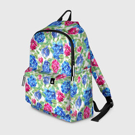 Рюкзак 3D с принтом Floral Pattern в городе Новоалтайск, 100% полиэстер | лямки с регулируемой длиной, сверху петелька, чтобы рюкзак можно было повесить на вешалку. Основное отделение закрывается на молнию, как и внешний карман. Внутри два дополнительных кармана, один из которых закрывается на молнию. По бокам два дополнительных кармашка | floral | floral pattern | flower | flowers | flowers pattern | pattern | листья | патерн | паттерн | рисунок | цветки | цветочки | цветочная клумба | цветочный паттерн | цветы | цветы фон