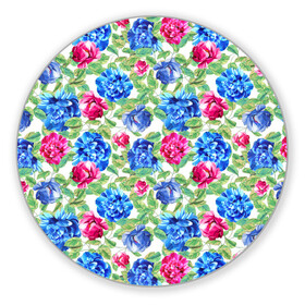 Коврик для мышки круглый с принтом Floral Pattern в городе Новоалтайск, резина и полиэстер | круглая форма, изображение наносится на всю лицевую часть | floral | floral pattern | flower | flowers | flowers pattern | pattern | листья | патерн | паттерн | рисунок | цветки | цветочки | цветочная клумба | цветочный паттерн | цветы | цветы фон