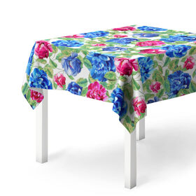 Скатерть 3D с принтом Floral Pattern в городе Новоалтайск, 100% полиэстер (ткань не мнется и не растягивается) | Размер: 150*150 см | floral | floral pattern | flower | flowers | flowers pattern | pattern | листья | патерн | паттерн | рисунок | цветки | цветочки | цветочная клумба | цветочный паттерн | цветы | цветы фон