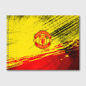 Альбом для рисования с принтом MANCHESTER UNITED в городе Новоалтайск, 100% бумага
 | матовая бумага, плотность 200 мг. | Тематика изображения на принте: fc | fcmu | football | football club | manchester united | red devils | sport | красные дьяволы | манчестер юнайтед | спорт | фк | фкмю | футбол | футбольный клуб
