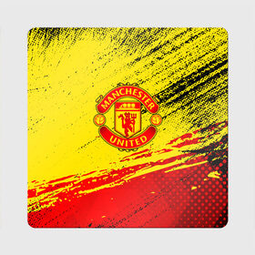 Магнит виниловый Квадрат с принтом MANCHESTER UNITED. в городе Новоалтайск, полимерный материал с магнитным слоем | размер 9*9 см, закругленные углы | Тематика изображения на принте: fc | fcmu | football | football club | manchester united | red devils | sport | красные дьяволы | манчестер юнайтед | спорт | фк | фкмю | футбол | футбольный клуб