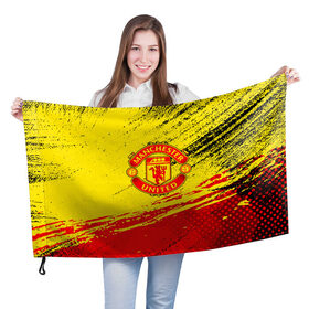 Флаг 3D с принтом MANCHESTER UNITED. в городе Новоалтайск, 100% полиэстер | плотность ткани — 95 г/м2, размер — 67 х 109 см. Принт наносится с одной стороны | fc | fcmu | football | football club | manchester united | red devils | sport | красные дьяволы | манчестер юнайтед | спорт | фк | фкмю | футбол | футбольный клуб