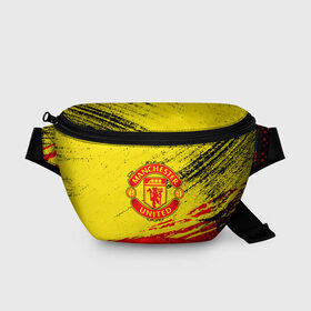 Поясная сумка 3D с принтом MANCHESTER UNITED. в городе Новоалтайск, 100% полиэстер | плотная ткань, ремень с регулируемой длиной, внутри несколько карманов для мелочей, основное отделение и карман с обратной стороны сумки застегиваются на молнию | fc | fcmu | football | football club | manchester united | red devils | sport | красные дьяволы | манчестер юнайтед | спорт | фк | фкмю | футбол | футбольный клуб