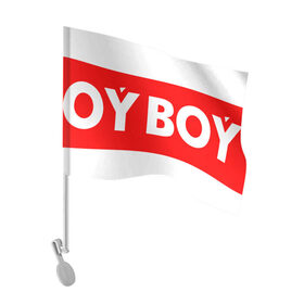 Флаг для автомобиля с принтом oyboy в городе Новоалтайск, 100% полиэстер | Размер: 30*21 см | казахи | ойбой | сабуров | чбд | что было дальше | щербаков | юмор