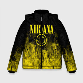 Зимняя куртка для мальчиков 3D с принтом Nirvana в городе Новоалтайск, ткань верха — 100% полиэстер; подклад — 100% полиэстер, утеплитель — 100% полиэстер | длина ниже бедра, удлиненная спинка, воротник стойка и отстегивающийся капюшон. Есть боковые карманы с листочкой на кнопках, утяжки по низу изделия и внутренний карман на молнии. 

Предусмотрены светоотражающий принт на спинке, радужный светоотражающий элемент на пуллере молнии и на резинке для утяжки | music | nirvana | rock | smile | американская рок группа | гранж | известные личности | крист новоселич | курт кобейн | музыка | музыканты | нирвана | панк рок | певцы | рок | смайл | хард рок | хэви металл