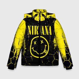 Зимняя куртка для мальчиков 3D с принтом Nirvana в городе Новоалтайск, ткань верха — 100% полиэстер; подклад — 100% полиэстер, утеплитель — 100% полиэстер | длина ниже бедра, удлиненная спинка, воротник стойка и отстегивающийся капюшон. Есть боковые карманы с листочкой на кнопках, утяжки по низу изделия и внутренний карман на молнии. 

Предусмотрены светоотражающий принт на спинке, радужный светоотражающий элемент на пуллере молнии и на резинке для утяжки | music | nirvana | rock | smile | американская рок группа | гранж | известные личности | крист новоселич | курт кобейн | музыка | музыканты | нирвана | панк рок | певцы | рок | смайл | хард рок | хэви металл