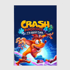 Постер с принтом Crash Bandicoot в городе Новоалтайск, 100% бумага
 | бумага, плотность 150 мг. Матовая, но за счет высокого коэффициента гладкости имеет небольшой блеск и дает на свету блики, но в отличии от глянцевой бумаги не покрыта лаком | aku aku | crash bandicoot | бандикут | игры | крэш бандикут