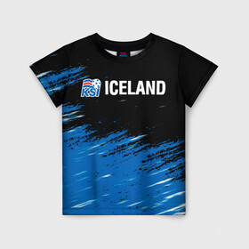 Детская футболка 3D с принтом KSI ICELAND. в городе Новоалтайск, 100% гипоаллергенный полиэфир | прямой крой, круглый вырез горловины, длина до линии бедер, чуть спущенное плечо, ткань немного тянется | 2019 | 2020 | fc | football | iceland | ksi | sport | исландия | кси | сборная исландии | спорт | спортивные | униформа | фирменные цвета | фк | футбол | футбольный клуб