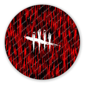 Коврик для мышки круглый с принтом Dead by Daylight. в городе Новоалтайск, резина и полиэстер | круглая форма, изображение наносится на всю лицевую часть | dbd | dead by daylight | esport | games | survival horror | дбд | дед бай дейлайт | игроки | игролюбители | игроманы | игры | киберспорт | мертвы к рассвету
