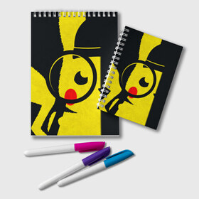 Блокнот с принтом Pikachu Pika Pika в городе Новоалтайск, 100% бумага | 48 листов, плотность листов — 60 г/м2, плотность картонной обложки — 250 г/м2. Листы скреплены удобной пружинной спиралью. Цвет линий — светло-серый
 | pika | pikachu | аниме | детская | детям | игры | молния | мышка | мышь | пика | пикачу | покемон | покемоны