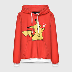 Мужская толстовка 3D с принтом Pikachu Pika Pika в городе Новоалтайск, 100% полиэстер | двухслойный капюшон со шнурком для регулировки, мягкие манжеты на рукавах и по низу толстовки, спереди карман-кенгуру с мягким внутренним слоем. | pika | pikachu | аниме | детская | детям | игры | молния | мышка | мышь | пика | пикачу | покемон | покемоны