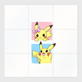 Магнитный плакат 3Х3 с принтом Pikachu Pika Pika в городе Новоалтайск, Полимерный материал с магнитным слоем | 9 деталей размером 9*9 см | pika | pikachu | аниме | детская | детям | игры | молния | мышка | мышь | пика | пикачу | покемон | покемоны