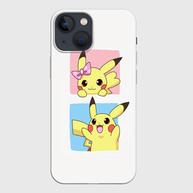 Чехол для iPhone 13 mini с принтом Pikachu Pika Pika в городе Новоалтайск,  |  | pika | pikachu | аниме | детская | детям | игры | молния | мышка | мышь | пика | пикачу | покемон | покемоны