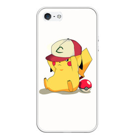 Чехол для iPhone 5/5S матовый с принтом Pikachu Pika Pika в городе Новоалтайск, Силикон | Область печати: задняя сторона чехла, без боковых панелей | pika | pikachu | аниме | детская | детям | игры | молния | мышка | мышь | пика | пикачу | покемон | покемоны