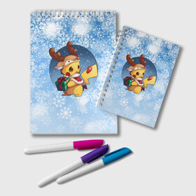 Блокнот с принтом Pikachu Pika Pika в городе Новоалтайск, 100% бумага | 48 листов, плотность листов — 60 г/м2, плотность картонной обложки — 250 г/м2. Листы скреплены удобной пружинной спиралью. Цвет линий — светло-серый
 | pika | pikachu | аниме | детская | детям | игры | молния | мышка | мышь | пика | пикачу | покемон | покемоны