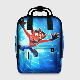 Женский рюкзак 3D с принтом Crash Bandicoot в городе Новоалтайск, 100% полиэстер | лямки с регулируемой длиной, сверху ручки, чтобы рюкзак нести как сумку. Основное отделение закрывается на молнию, как и внешний карман. Внутри два дополнительных кармана, один из которых закрывается на молнию. По бокам два дополнительных кармашка, куда поместится маленькая бутылочка
 | crash bandicoot | краш | краш бандикут
