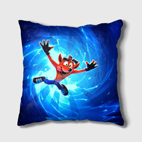 Подушка 3D с принтом Crash Bandicoot в городе Новоалтайск, наволочка – 100% полиэстер, наполнитель – холлофайбер (легкий наполнитель, не вызывает аллергию). | состоит из подушки и наволочки. Наволочка на молнии, легко снимается для стирки | crash bandicoot | краш | краш бандикут
