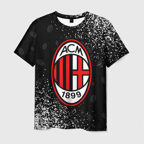 Мужская футболка 3D с принтом AC MILAN / МИЛАН в городе Новоалтайск, 100% полиэфир | прямой крой, круглый вырез горловины, длина до линии бедер | ac | ac milan | acm | football | logo | milan | sport | клуб | лого | логотип | логотипы | милан | символ | символы | спорт | форма | футбол | футбольная | футбольный