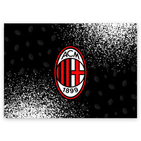 Поздравительная открытка с принтом AC MILAN / МИЛАН в городе Новоалтайск, 100% бумага | плотность бумаги 280 г/м2, матовая, на обратной стороне линовка и место для марки
 | ac | ac milan | acm | football | logo | milan | sport | клуб | лого | логотип | логотипы | милан | символ | символы | спорт | форма | футбол | футбольная | футбольный