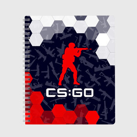 Тетрадь с принтом CS GO КС ГО в городе Новоалтайск, 100% бумага | 48 листов, плотность листов — 60 г/м2, плотность картонной обложки — 250 г/м2. Листы скреплены сбоку удобной пружинной спиралью. Уголки страниц и обложки скругленные. Цвет линий — светло-серый
 | asiimov | counter | counter strike | counterstrike | cs go | cs:go | csgo | global | offensive | strike | гоу | каэс | контер | контр | контра | контрстрайк | кс го | кс:го | ксго | страйк | сы пщ