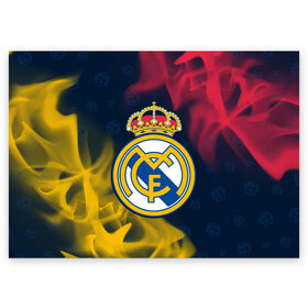 Поздравительная открытка с принтом REAL MADRID / РЕАЛ МАДРИД в городе Новоалтайск, 100% бумага | плотность бумаги 280 г/м2, матовая, на обратной стороне линовка и место для марки
 | football | logo | madrid | real | realmadrid | sport | клуб | лого | логотип | логотипы | мадрид | реал | реалмадрид | символ | символы | спорт | форма | футбол | футбольная
